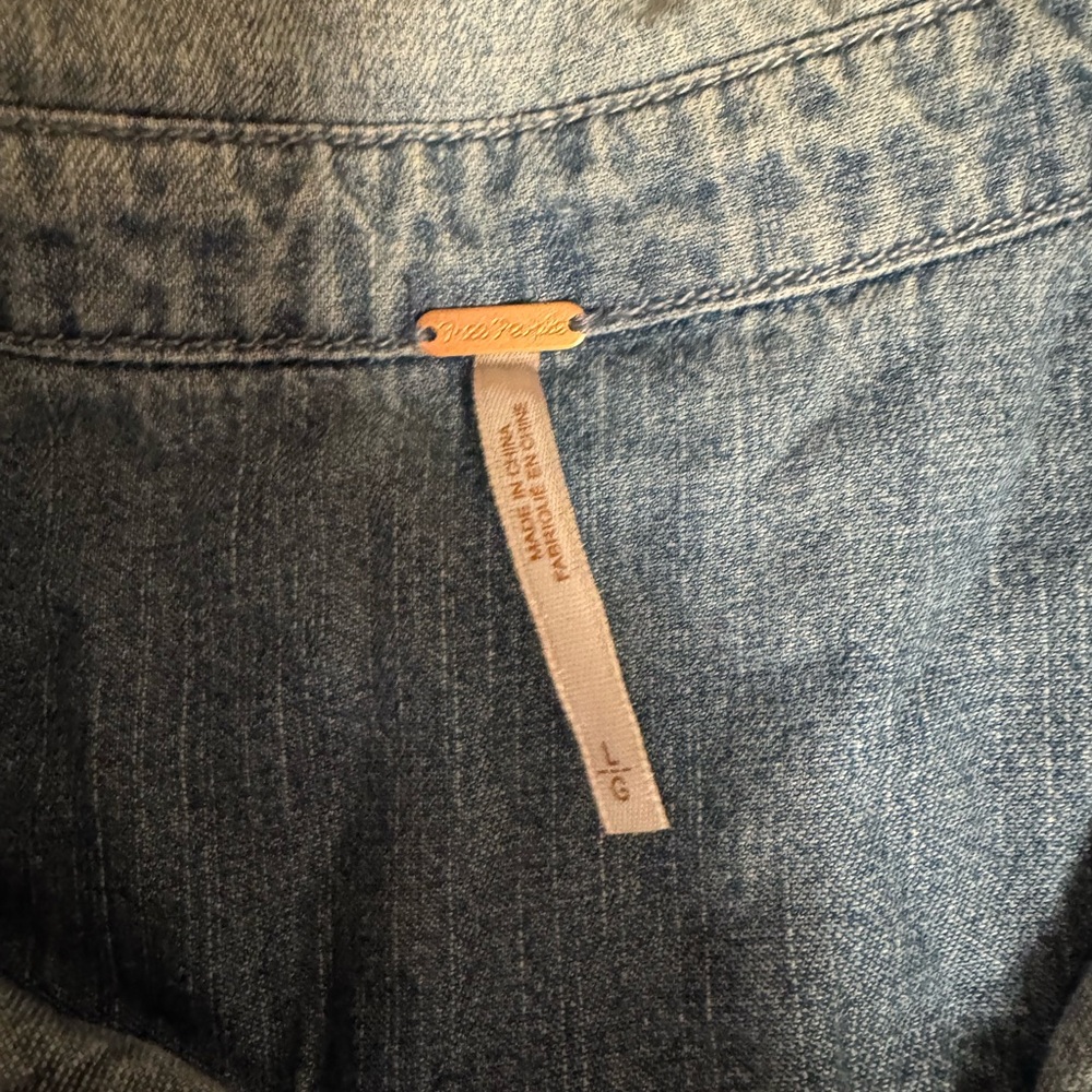 Embroidered Denim free people Shirt - Picture 2 of 3
